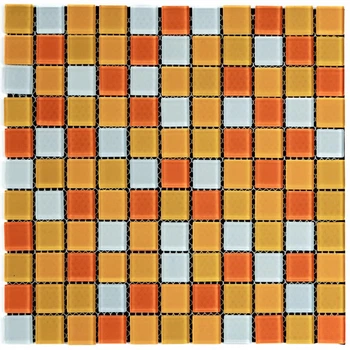 Мозаика из декоративного стекла Sticker Wall оранжевый 2200 298х298х4,5 мм (SW-00002365)