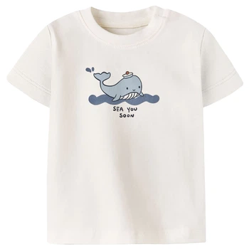 Футболка Name it Summer Sea Pals, цвет белый, размер 68 (261.13254441.CDAN)