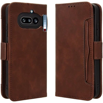Чохол-книжка з кишеньками Deexe Wallet Stand для Nothing Phone (4a) - Brown
