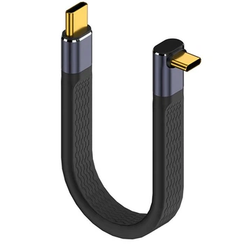 Кабель USB-C – USB-C USB4.0 40Gbps 240W з кутовим роз'ємом