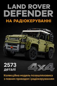 Конструктор-внедорожник на радиоуправлении Land Rover Defender 42110 (RC) | Джип на пульте управления | 1:8 (2573 детали)
