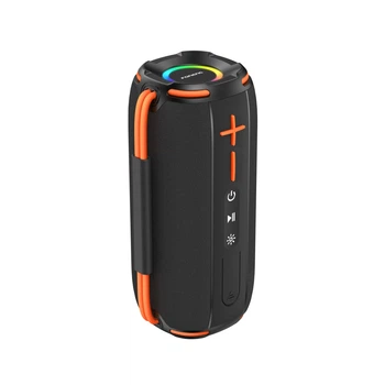 Портативная Bluetooth колонка FONENG M7 Bass беспроводная акустика с мощным басом LED подсветкой Bluetooth 5.3 колонка для телефона ноутбука ПК iPhone Samsung Xiaomi музыкальная блютуз колонка для дома улицы и отдыха