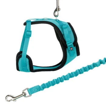 Нашийники, повідки, шлеї Trixie Y-Harness Шлея для котів, бірюзова 39-60 см/10 мм (1111226519)