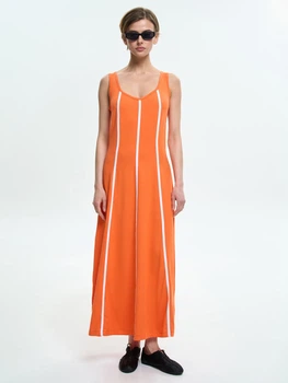 Сукня довга літня жіноча ROZA 250722 2XL Теракотова (4824005762291)