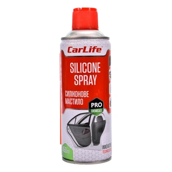 Смазка силиконовая CARLIFE Silikon Spray для механизмов дверей 450 мл (CF450)