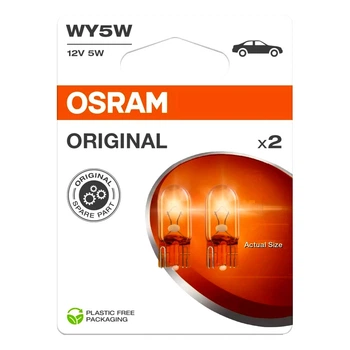 Автолампа розжарювання OSRAM Original WY5W W2.1x9.5d 5W 12V помаранчева 2827NA2BL (2827NA2BL)