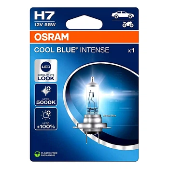 Автолампа галогенова OSRAM Cool Blue Intense (Next Gen) H7 PX26d 55W 12V прозоро-блакитна 64210CBN1BL (64210CBN1BL)