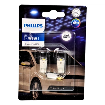 Автолампа LED (світлодіодна) PHILIPS Ultinon Pro3100 W5W W2.1x9.5d 0.7W 12V біла 11961CU31B2 (11961CU31B2)