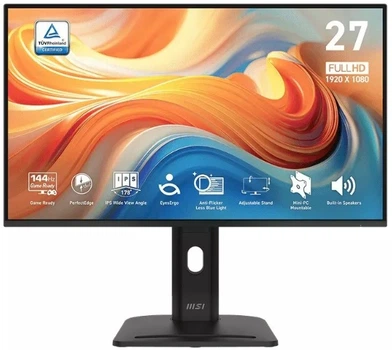 Monitor MSI PRO MP275PHGN E14 27 cali LED FHD Flat 144Hz Czarny (PRO MP275PHGN E14)