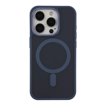 Чохол Premium TPU+PC Goldencis Matte with MagSafe для iPhone 15 Pro Dark Blue