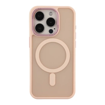 Чохол Premium TPU+PC Goldencis Matte with MagSafe для iPhone 15 Pro Pink