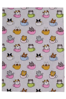Полотенце вафельное Котята в чашке, 37x50см ПРОВАНС 044927
