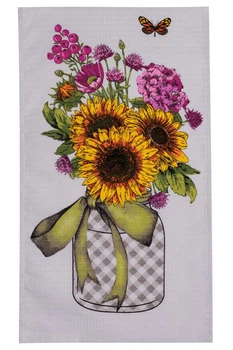 Рушник вафельний Соняшники в банці, 34x58см ПРОВАНС 044939