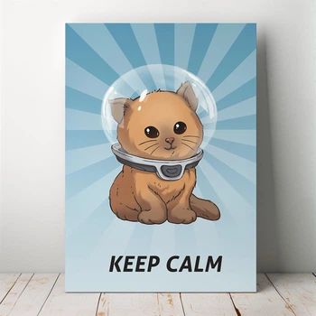Интерьерная картина Субнаутика, Subnautica, KEEP CALM, декор комнаты геймера, 42×30 см (id3049)