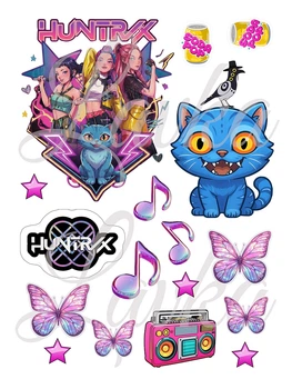 Декор на торт Кейпоп-мисливиці на демонів KPop Demon Hunters вафельний папір для торта їстівний друк на вафельному папері харчова вафельна картинка щільна А4 2905264203