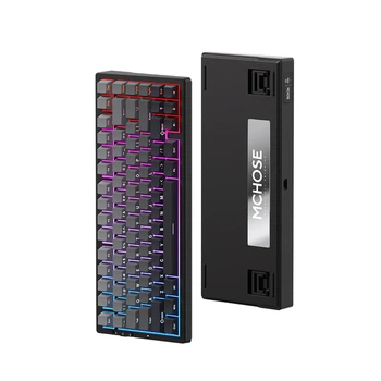 Беспроводная игровая механическая клавиатура MCHOSE G75 Pro Black Gradient 75%, Hot-Swap, RGB, 2.4GHz/Bluetooth/USB.