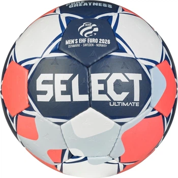 Гандбольный мяч Select ULTIMATE EHF EURO MEN V26 бело-темно-сине-красный Размер 2 351186-749