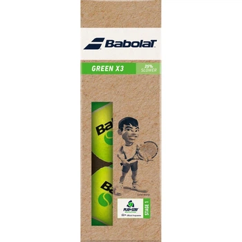 Набір м'ячів для тенісу дитячий Babolat GREEN жовтий (3 штуки) 501106-113
