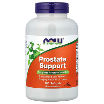Комплекс для мужского здоровья простаты NOW Foods "Prostate Support" урологическая добавка для повышения либидо, поддержки предстательной железы от простатита и здорового мочеиспускания у мужчин (180 мягких гелевых капсул)