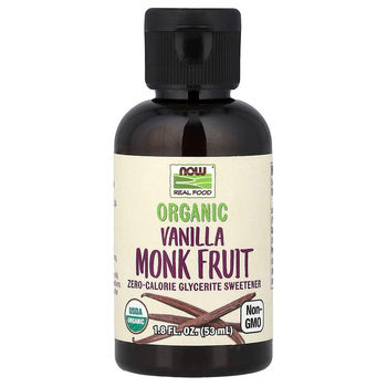 Жидкий подсластитель архат NOW Foods "Organic Vanilla Monk Fruit" сахарозаменитель со вкусом ванили (53 мл)