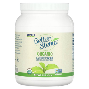 Натуральная стевия NOW Foods, Better Stevia "Organic Extract Powder" экстракт в порошке (454 г)