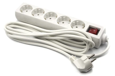 Фільтр мережевий PowerPlant, 5 розеток, 3 м, White (PPSA08M30S5)