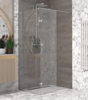 Душова перегородка Wave Glass Celina 300x800x1700 мм (вхід 500 мм) / Скло Прозоре, Без матування / Фурнітура Хром / Без рушникотримача (290010001)