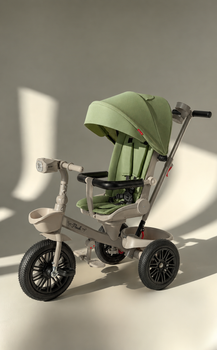 Детский Велосипед трехколесный TILLY FLASH (T-3812 GREEN) складной руль