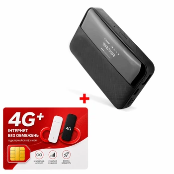 Wi-Fi роутер-модем MC7-E 4G LTE, 150 Мбит/с под SIM-карту и акб 6000 мАч + симкарта безлимитного интернета Vodafone