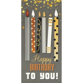 Конверт для денег «Happy Birthday to you!» со свечами