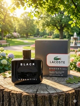 Парфуми Lacoste Essential Black 125 мл чоловічий аромат насичені цитруси з мускусом і ветивером водно-деревистий характер