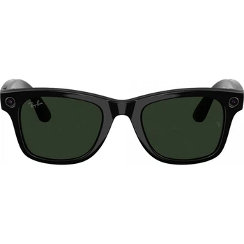 Смарт-очки Ray-Ban | Meta Wayfarer Gen 2 Standard Shiny Black/Clear to Graphite Green Transitions (RW4012 601/1M 50-22)