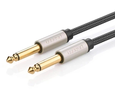 Кабель UGREEN AV128 6.35mm Male to 6.35mm Male Cable 2m Gray (10638)