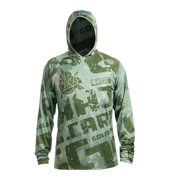 Джерси с капюшоном GC G.Carp Grunge Hoodie Sun Shirt L защита от солнца UV50,2639112
