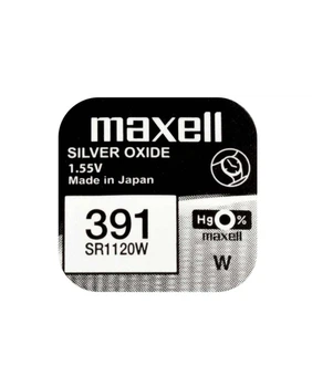 Батарейка для часов серебряно-цинковая Maxell 381 391 SR1120SW AG8 191 LR55 LR1120 1.55V (4161)