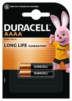 Батарейка Duracell АААА Alkaline 1.5v (2 шт)
