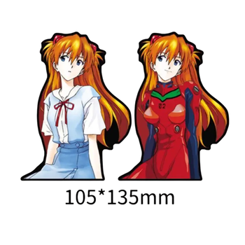 Голографическая наклейка Евангелион Аска Лэнгли Evangelion Asuka Langley 105x135 мм
