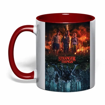 Чашка с печатью "Очень странные дела / Stranger Things" №23 (цвет бордовый) (42228)
