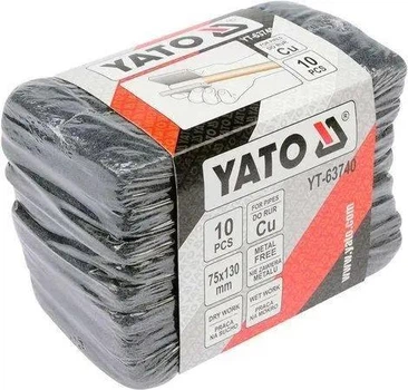 Шлифовальные абразивные губки 75x130 мм YATO YT-63740 10 штук
