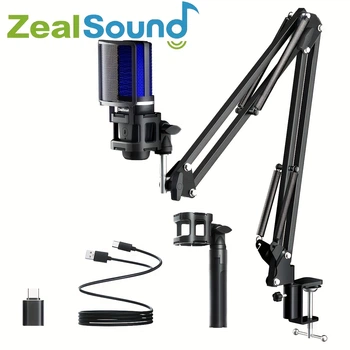 Мікрофон для стримів ZealSound A68 — 2 в 1 кронштейн + тринога на стіл, найкращий вибір для стримерів і блогерів