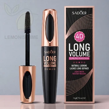 Тушь для ресниц водостойкая удлинение и подкручивание SADOER Curling Mascara Long Volume 4D Glamour 12 г