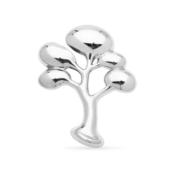 Брошь BROCHE Модерн Денежное Дерево из стали серебристая BRBF115510