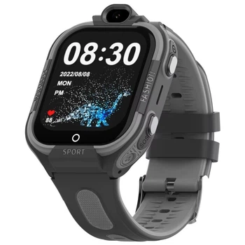 Детские смарт часы Lemfo D6 с AMOLED дисплеем, GPS трекером, 4G SIM-картой, HD видеозвонками, Wi-Fi, кнопкой SOS, влагозащитой IP67 и работой до 5–7 дней Черный