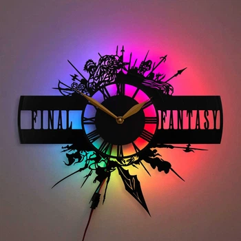 Годинник Final Fantasy XIV з LED підсвіткою, FFXIV, Final Fantasy 14, FF14, годинник Final Fantasy