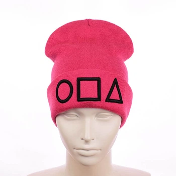Шапка "Игра в кальмара" Малиновый