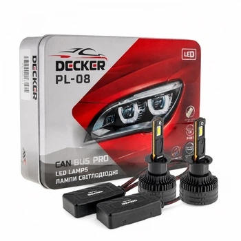 LED автолампи Decker H1 PL-08 LED CANBUS PRO лампы головного света (комплект) 2 шт