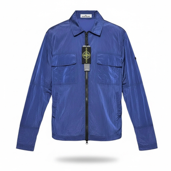 Мужская рубашка в стиле Stone Island Ripstop Jacket синяя размер XL (SI11006.6XL)