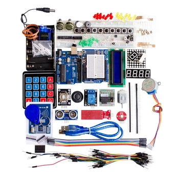 Набор начинающего Arduino Uno R3 Starter Kit, ATmega16U2+Mega328P, тренировочная плата-конструктор
