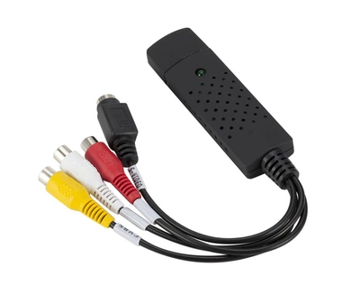 Відеоконвертер USB 2.0 VHS to DVD, плата відеозахоплення RCA/S-Video для оцифрування відео на ПК