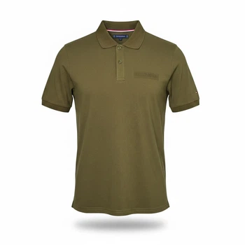 Мужская футболка поло Tommy Hilfiger с вышитым логотипом Tonal Embroidery Logo, хаки, размер L (TH12001.2L)